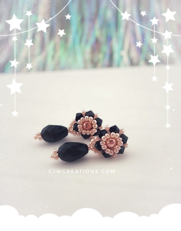 Tiny Flower Earrings with drop